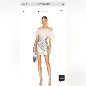 Bronx and Banco Lola sequins mini dress in silver and rose. Size small (4). NWT